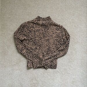 Cheetah Print Long Sleeve Top